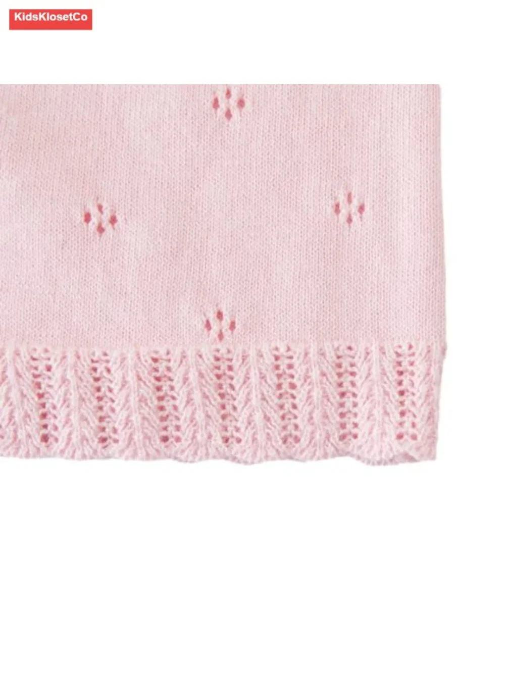 Baby Girls Cardigan Sweater Knit Button Up Jacket Cotton Lace Trim Newborn
